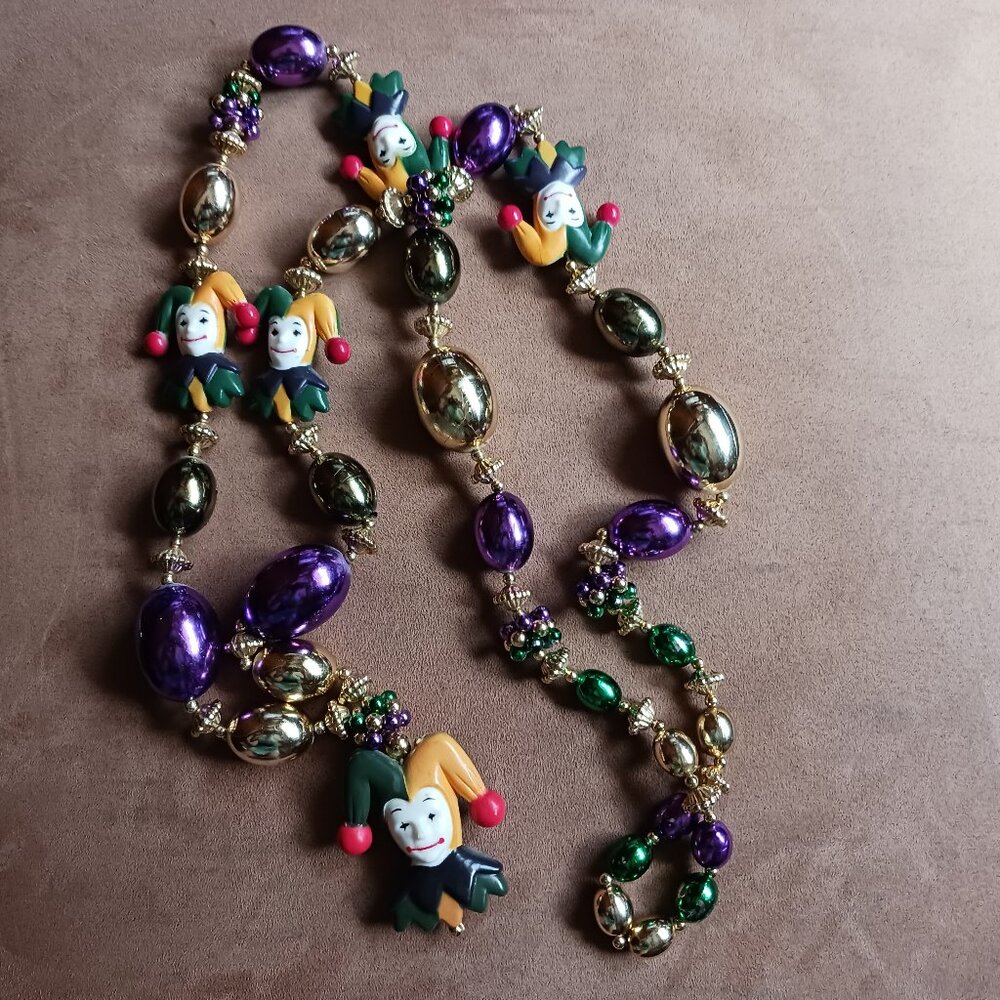 Mardi Gras Unique Bead Necklace